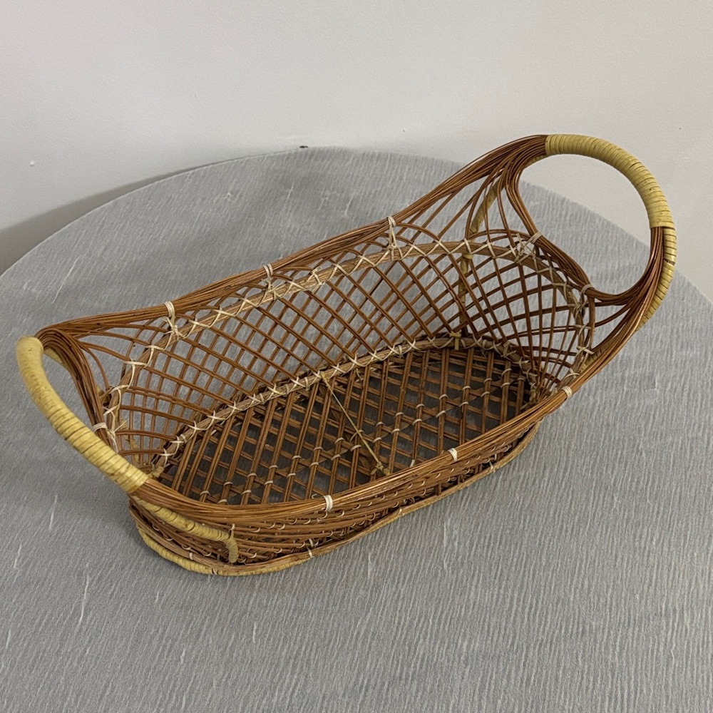 Woven Brown and Tan Basket